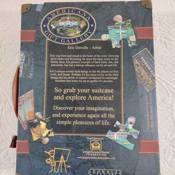 Explore America Seattle 1000 Piece 24 X 18 Puzzle In Suitcase Artist Eric Dowdle - Picture 3 of 11